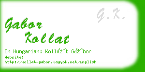 gabor kollat business card